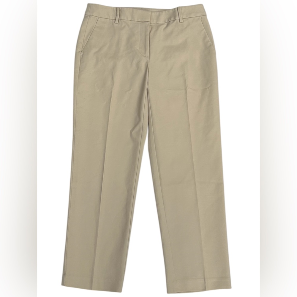 LOFT Women’s The Rivera Slim Ankle Cotton Stretch Beige Pants Size: 6